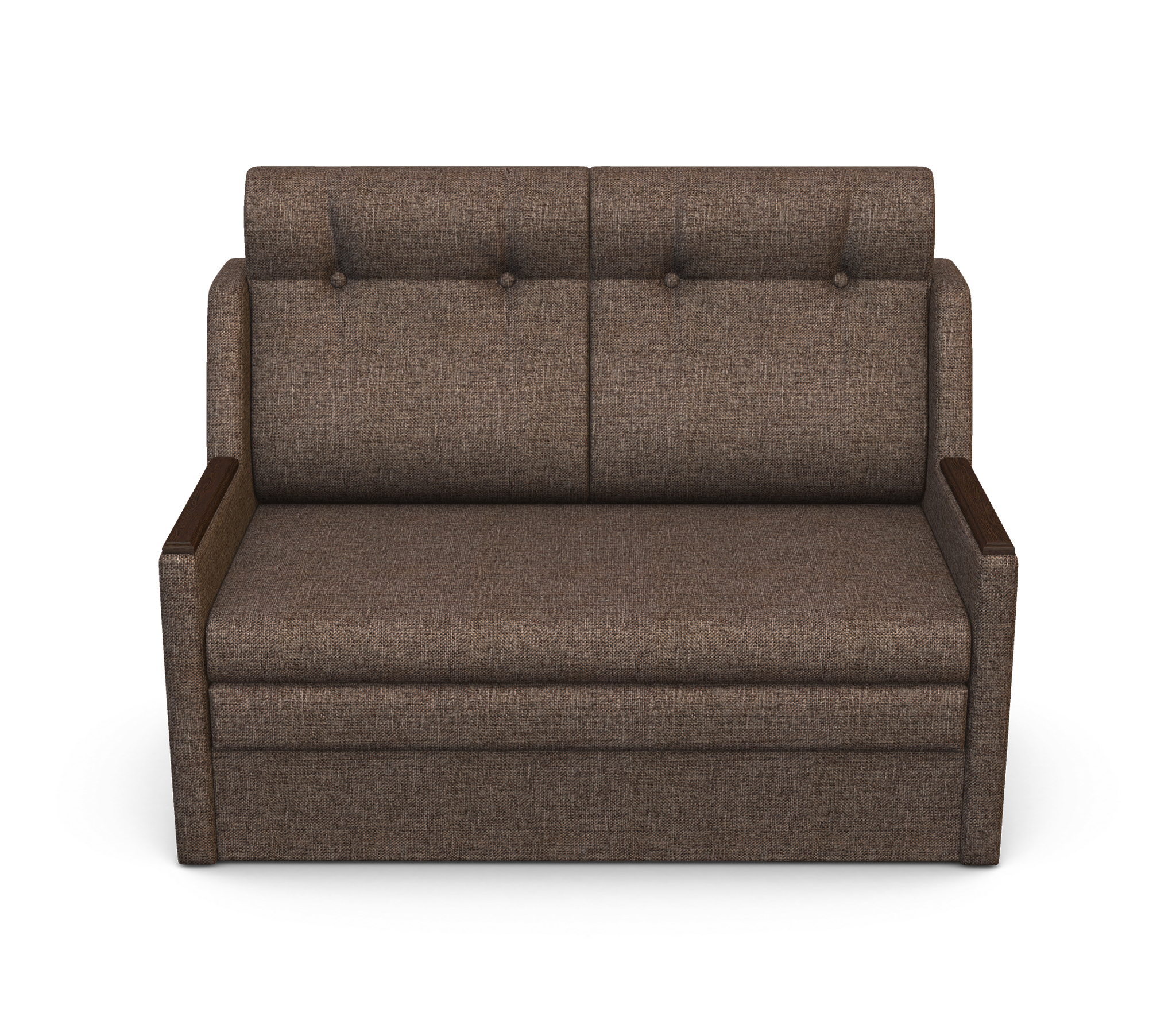 Изображение товара Диван раскладной Гамма Классика 2Д 137x109x84 см рогожка цвет темно-коричневый