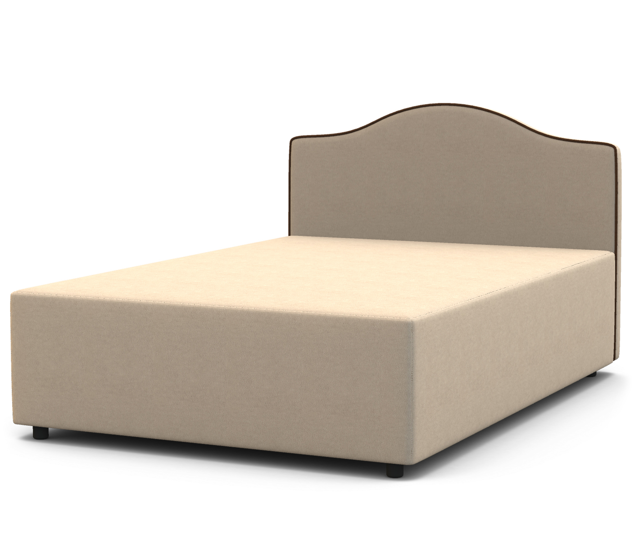 Изображение товара Кровать тахта Гамма Класс 120x202 см из массива дерева и велюра Россия