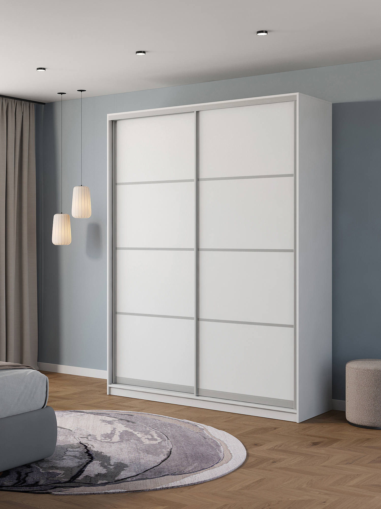 Изображение товара Шкаф-купе КЛЕВЕР Атина 240x180x50 см с системой Hettich и направляющими Версаль