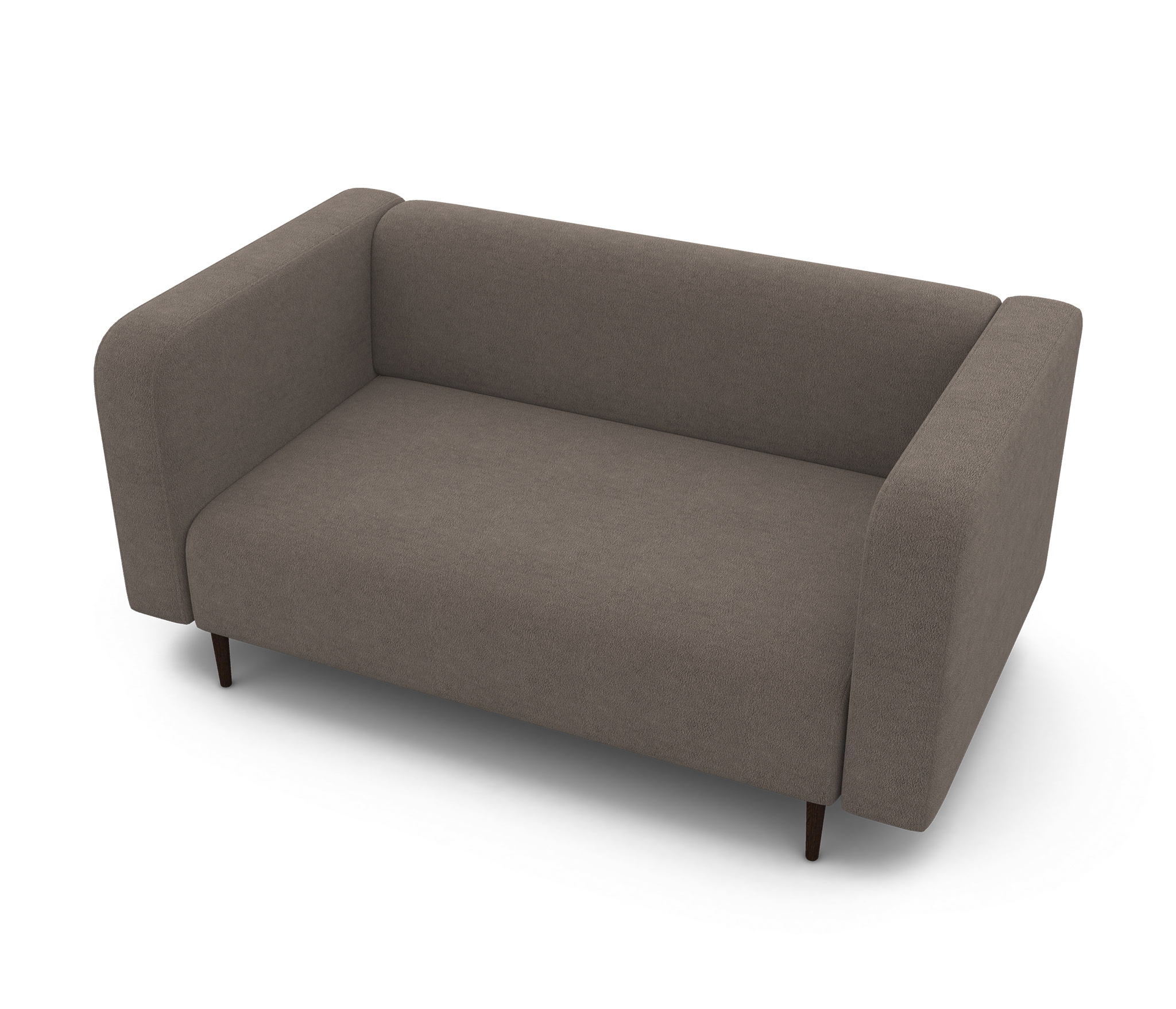 Изображение товара Диван прямой Гамма Акцент 134x78x67 см велюр светло-коричневый