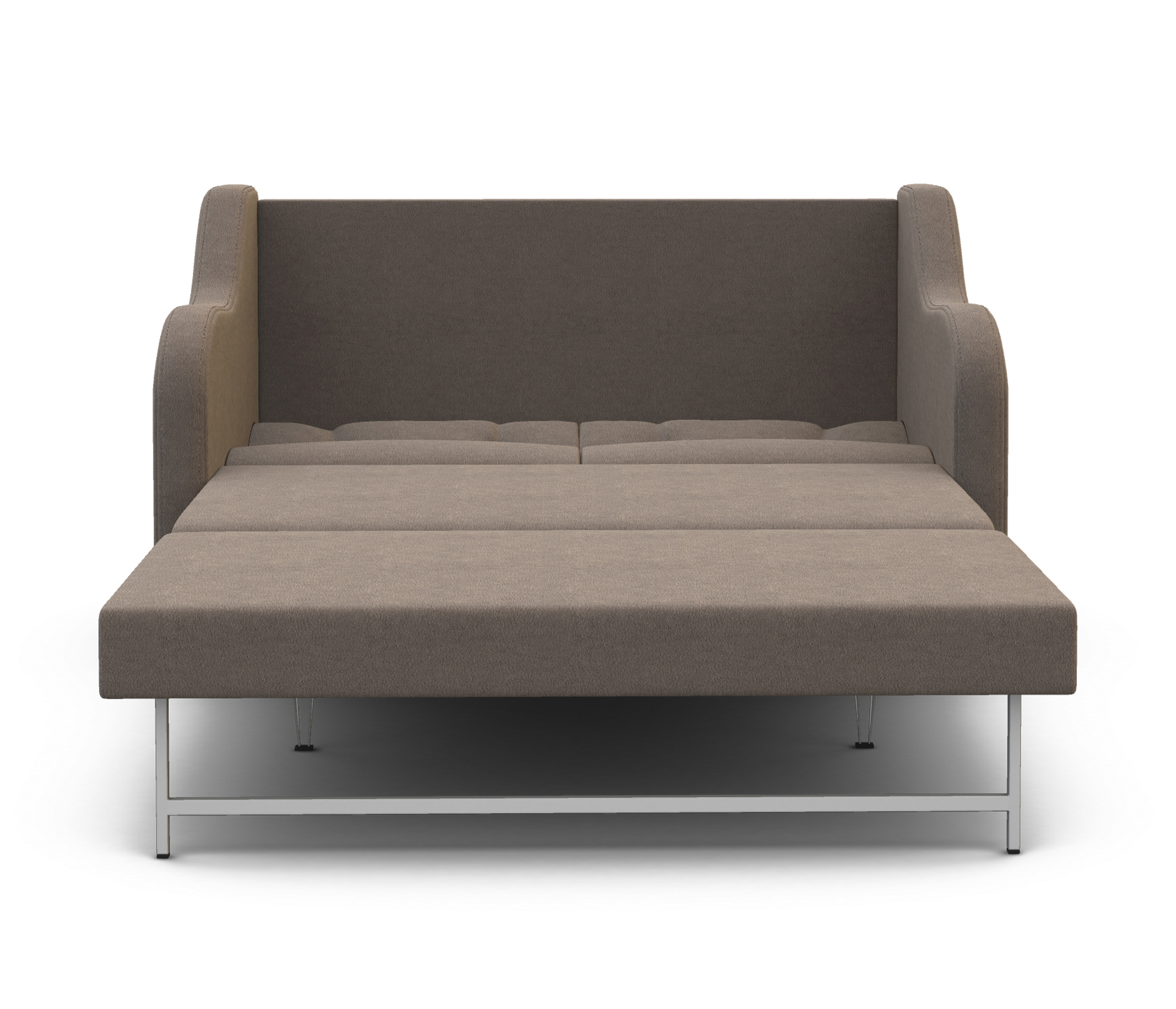 Изображение товара Диван раскладной Гамма Классика 2В светло-коричневый велюр 140x101 см Изображение товара Диван раскладной Гамма Классика 2В светло-коричневый велюр 140x101 см