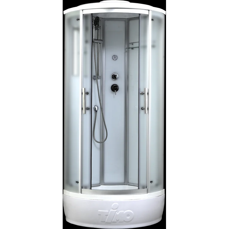 Изображение товара Душевая кабина Timo Standart T-6680SF Silver Fabric 80x80 см стекло прозрачное матовое поддон средний