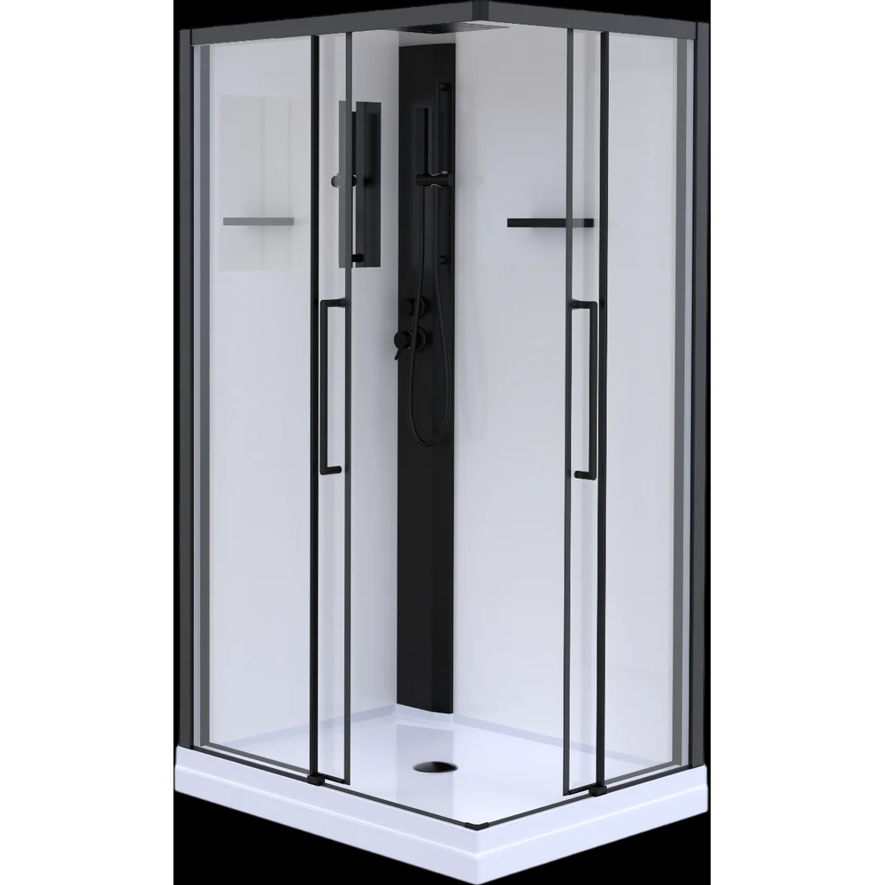 Изображение товара Душевые кабины Esbano Muse ESKM108CKRR прямоугольный низкий поддон 100x80 см