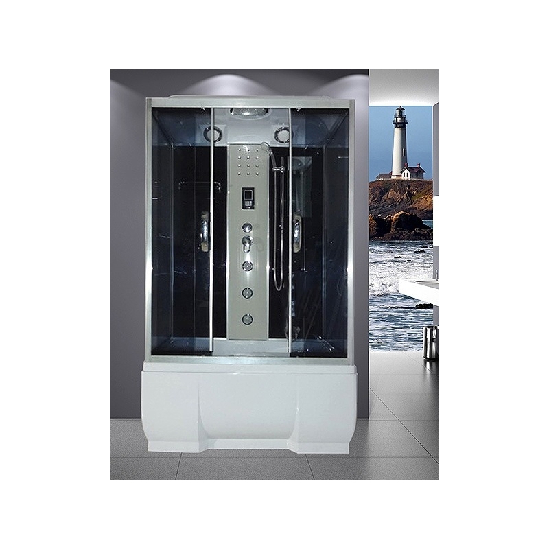 Изображение товара Душевая кабина River Sena 120/80/50 TH прямоугольный высокий поддон 120x80 см