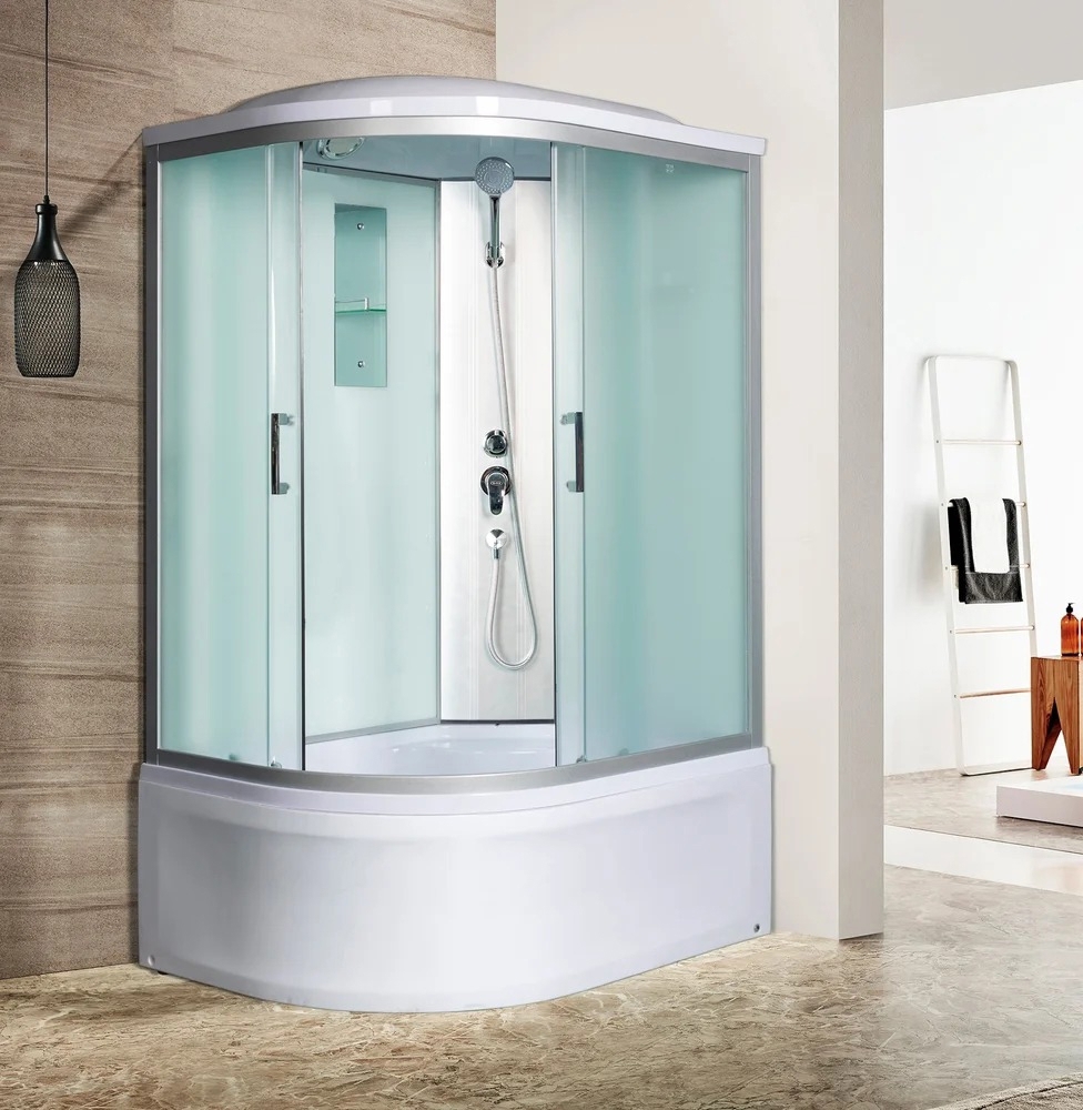 Изображение товара Душевая кабина River Desna XL 120x90 см с ассиметричным поддоном и матовым стеклом