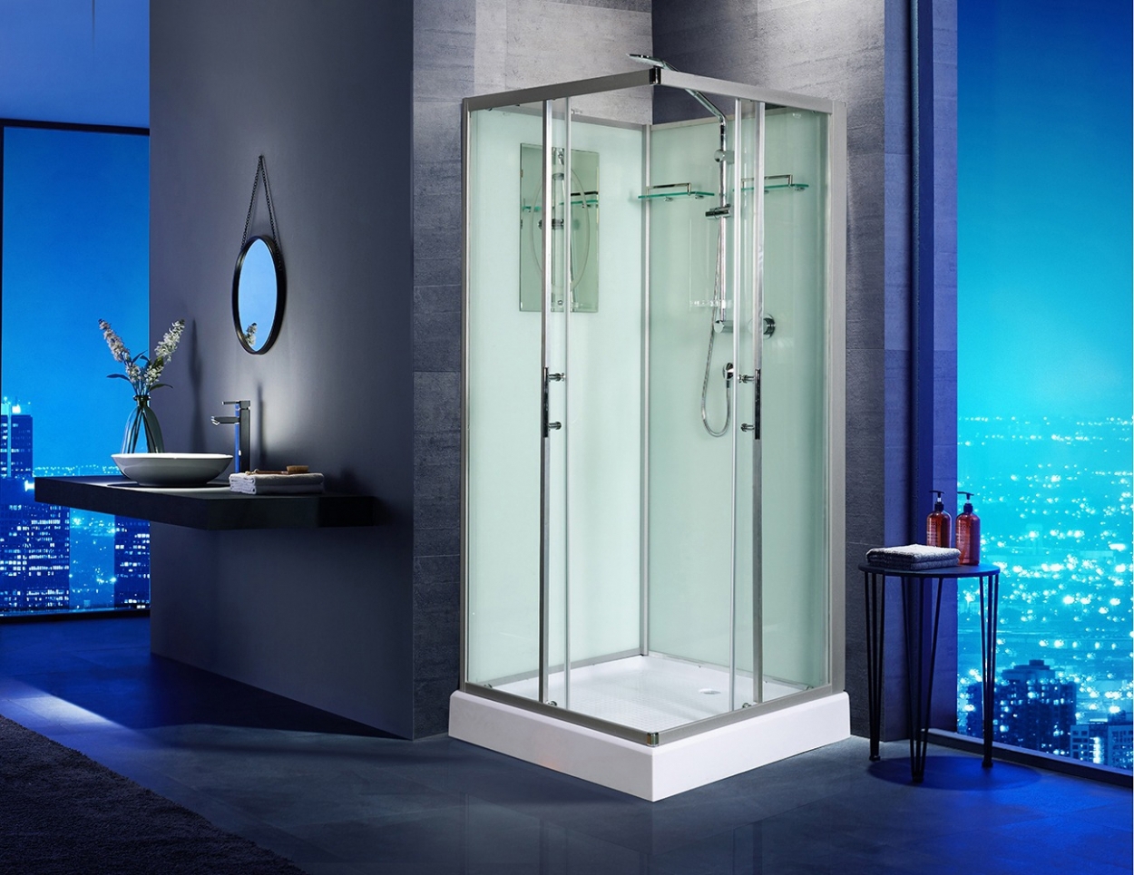 Изображение товара Душевая кабина Weltwasser 500 Laine 801 80x80 см стекло прозрачное поддон средний