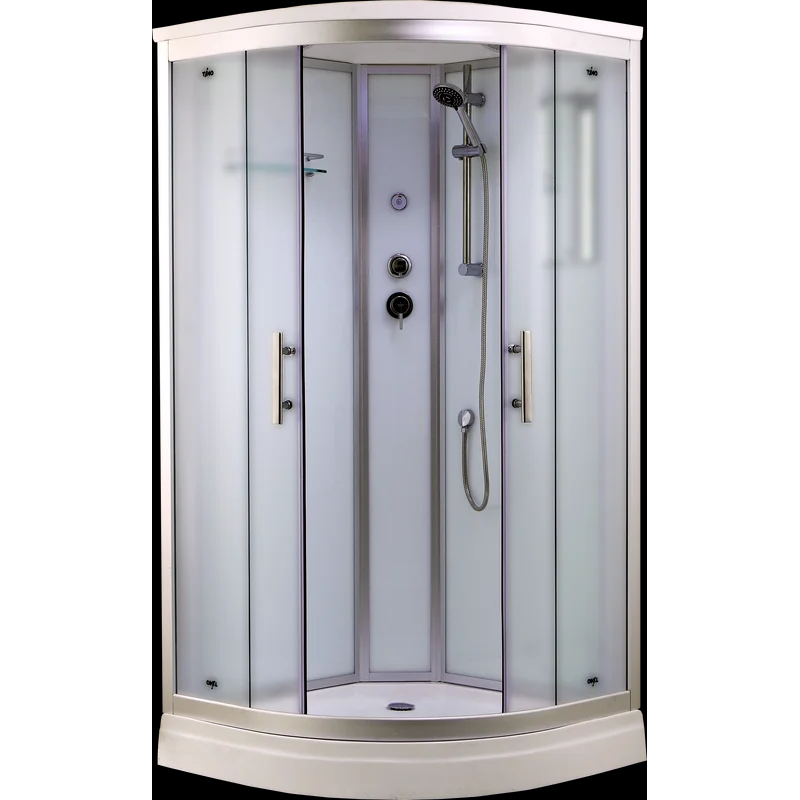 Изображение товара Душевая кабина Timo Standart T-6601SF Silver Fabric с низким поддоном, хром 100x100 см стекло прозрачное матовое