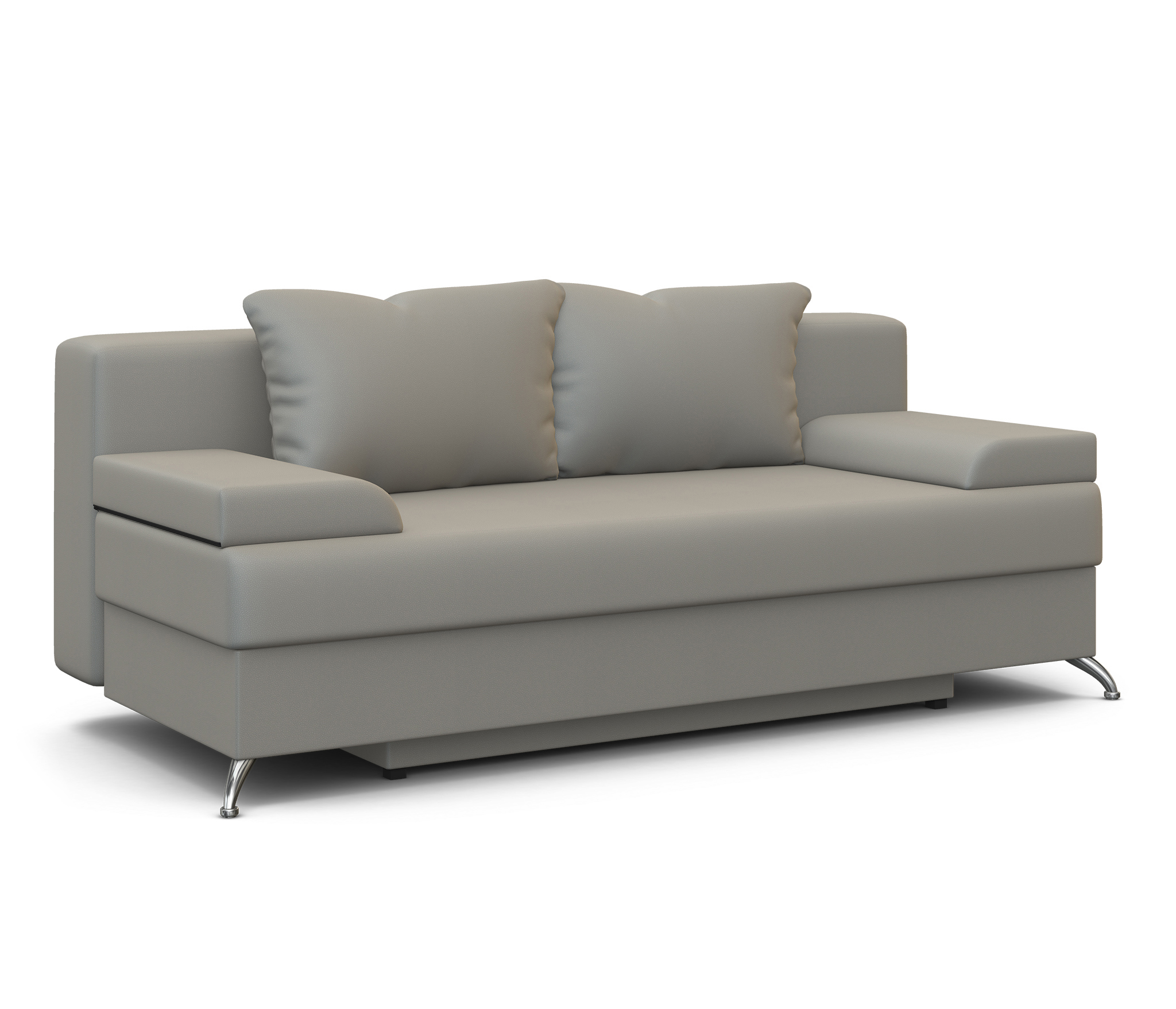 Изображение товара Диван раскладной Гамма Лайт 198x78x81 см эко-кожа бежевый современный стиль