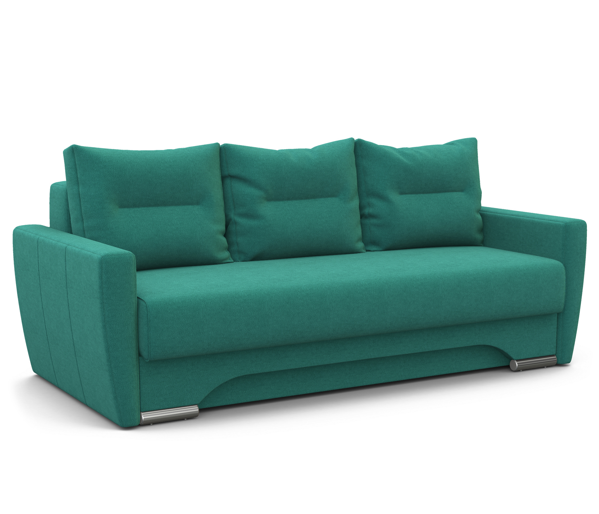 Изображение товара Диван раскладной Гамма Опера 130 216x70x95 см велюр бирюзовый современный стиль