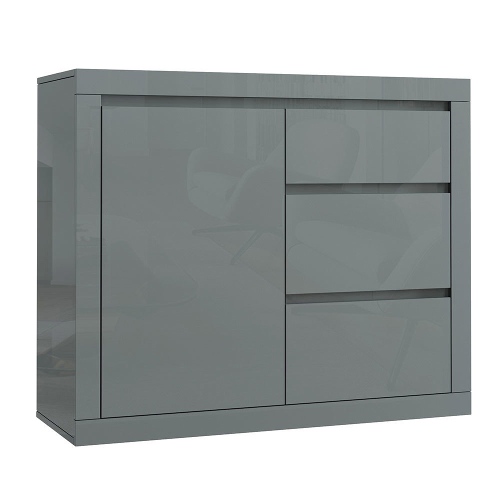 Изображение товара Комод Beneli Спайс 3 ящика 107х40х90 см ЛДСП цвет серый глянец