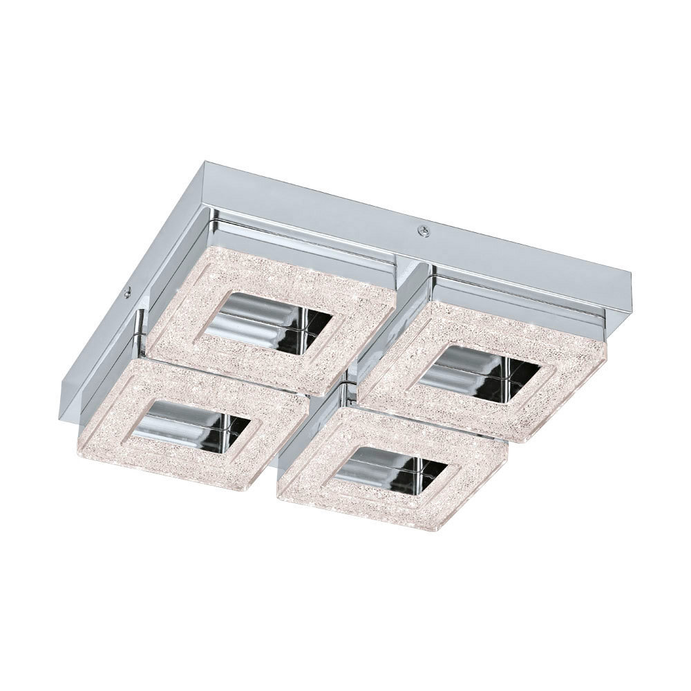 Изображение товара Люстра потолочная светодиодная Eglo Fradelo Eg_95657 6 м² теплый белый (желтый) свет цвет хром/прозрачный