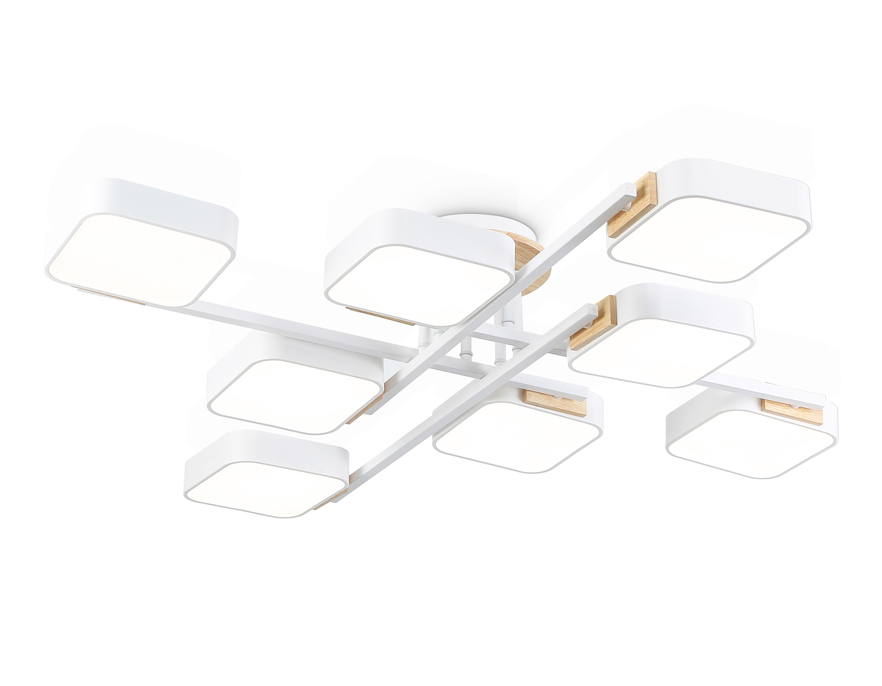 Изображение товара Люстра потолочная светодиодная Ambrella light Comfort Ambr_fl4888 40 м² регулируемый белый свет цвет дерево/белый