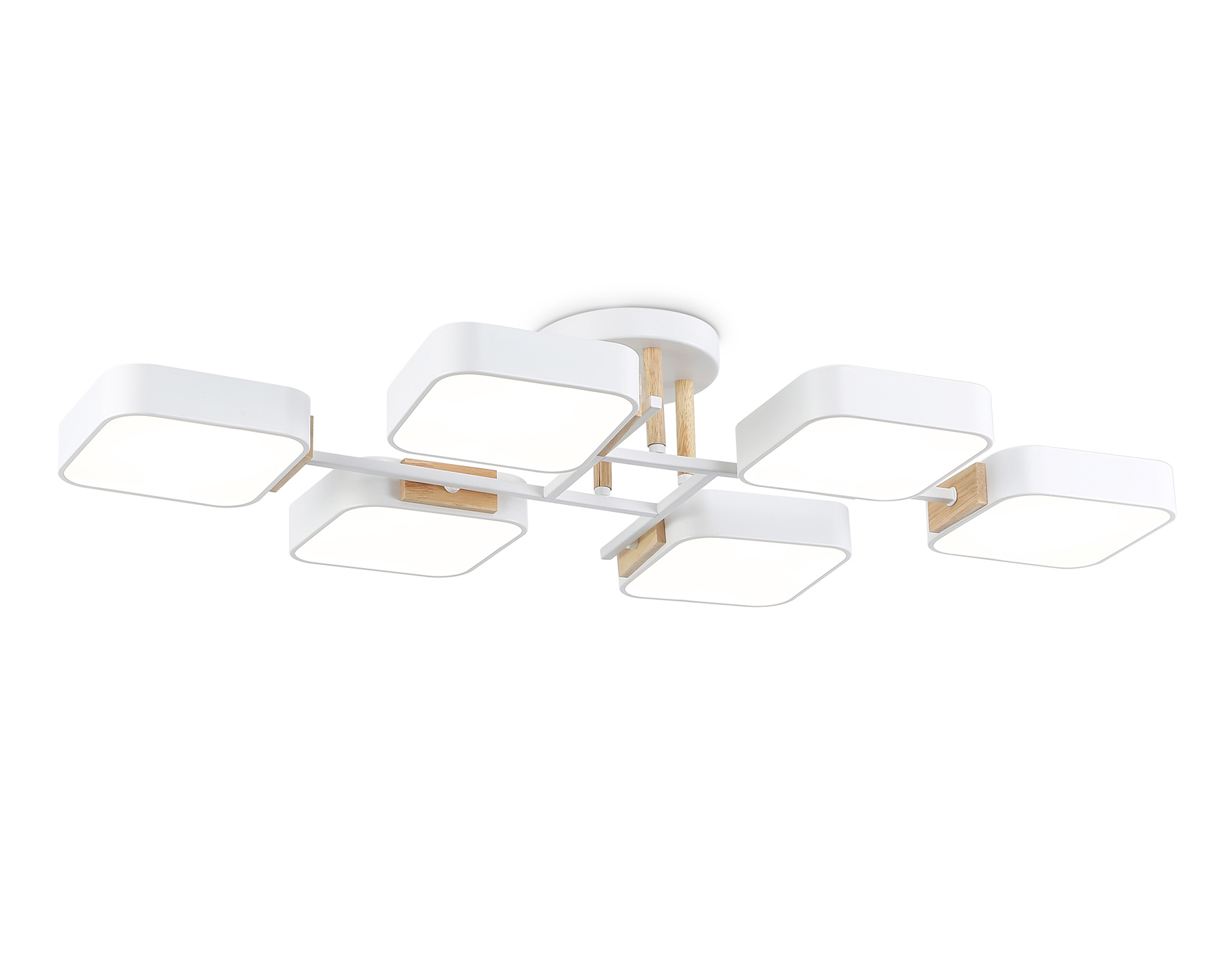Изображение товара Люстра потолочная светодиодная Ambrella light Comfort Ambr_fl4886 36 м² регулируемый белый свет цвет дерево/белый