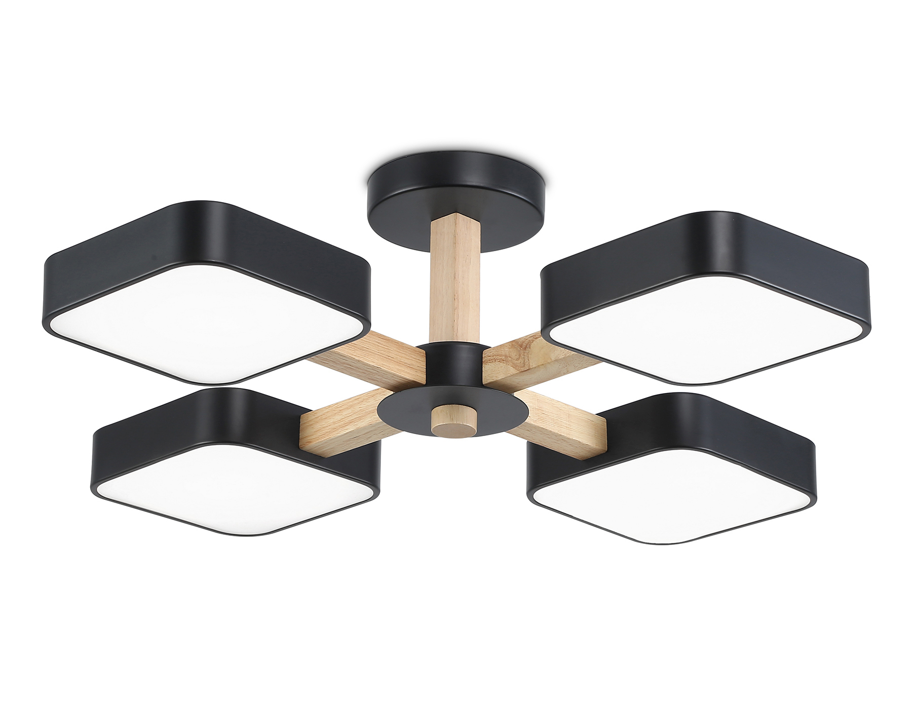 Изображение товара Люстра на штанге светодиодная Ambrella light Comfort Ambr_fl4880 26 м² регулируемый белый свет цвет дерево/черный Изображение товара Люстра на штанге светодиодная Ambrella light Comfort Ambr_fl4880 26 м² регулируемый белый свет цвет дерево/черный