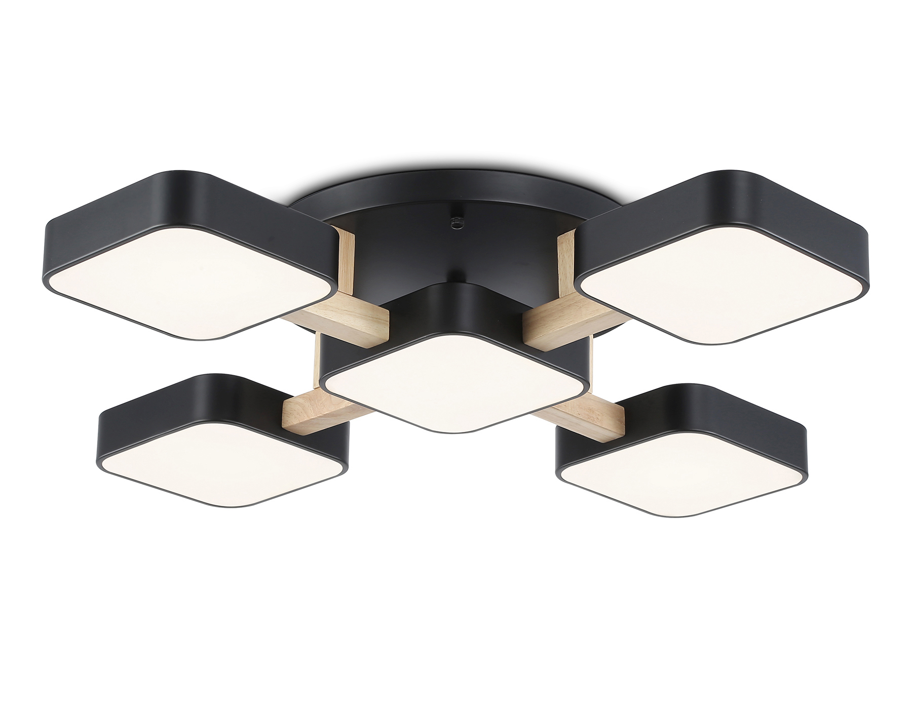 Изображение товара Люстра потолочная светодиодная Ambrella light Comfort Ambr_fl4883 30 м² регулируемый белый свет цвет дерево/черный