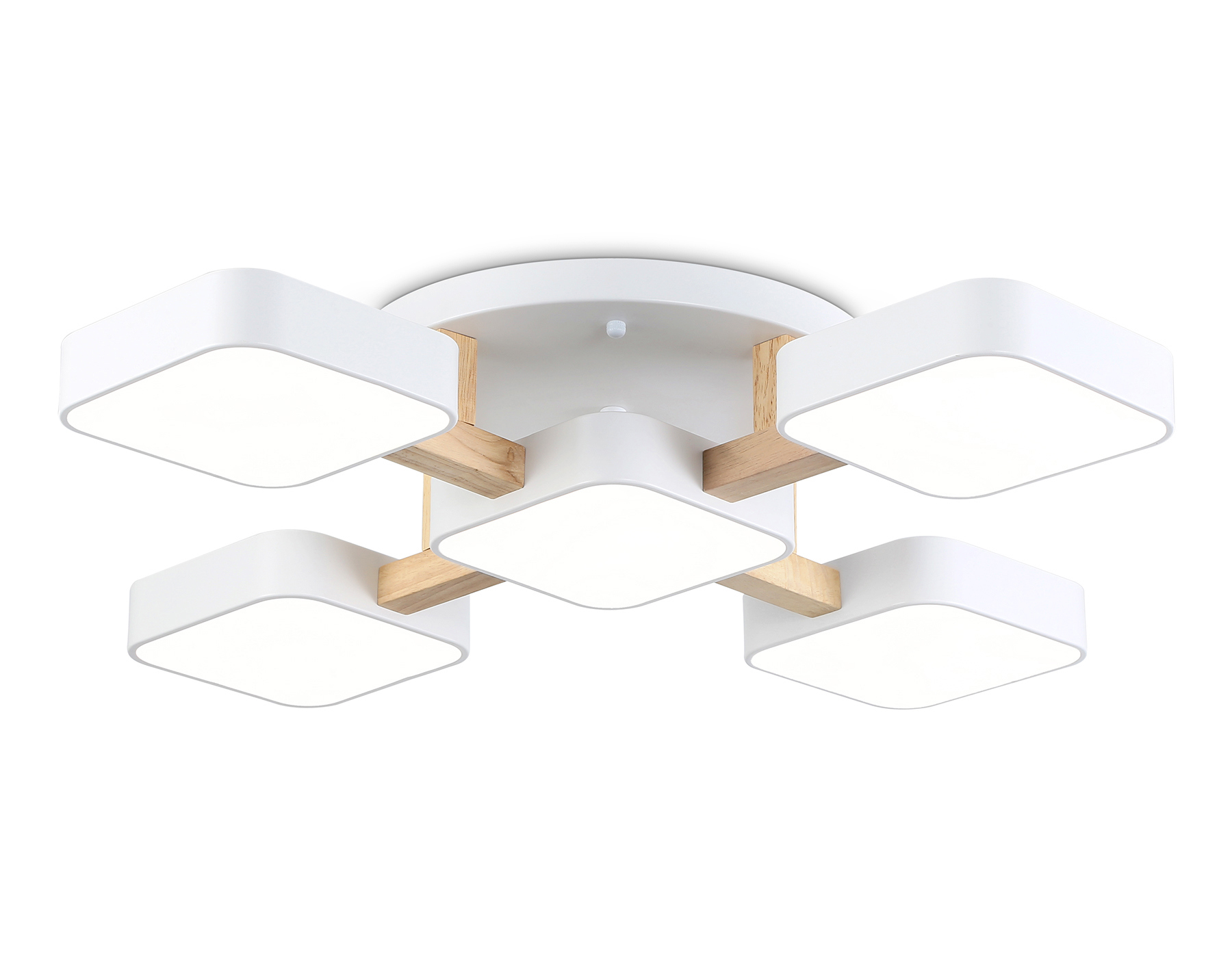 Изображение товара Люстра потолочная светодиодная Ambrella light Comfort Ambr_fl4881 30 м² регулируемый белый свет цвет дерево/белый Изображение товара Люстра потолочная светодиодная Ambrella light Comfort Ambr_fl4881 30 м² регулируемый белый свет цвет дерево/белый