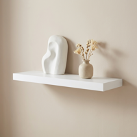 Изображение товара Настенная полка KONSENSA 60x23.5 см из МДФ со скрытым креплением белая Изображение товара Настенная полка KONSENSA 60x23.5 см из МДФ со скрытым креплением белая