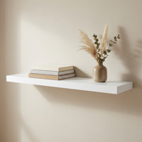 Изображение товара Настенная полка KONSENSA 80x23.5 см из МДФ с скрытым креплением белый Изображение товара Настенная полка KONSENSA 80x23.5 см из МДФ с скрытым креплением белый
