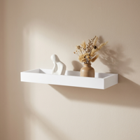 Изображение товара Настенная полка KONSENSA 40x15см из МДФ белая скандинавский стиль Изображение товара Настенная полка KONSENSA 40x15см из МДФ белая скандинавский стиль