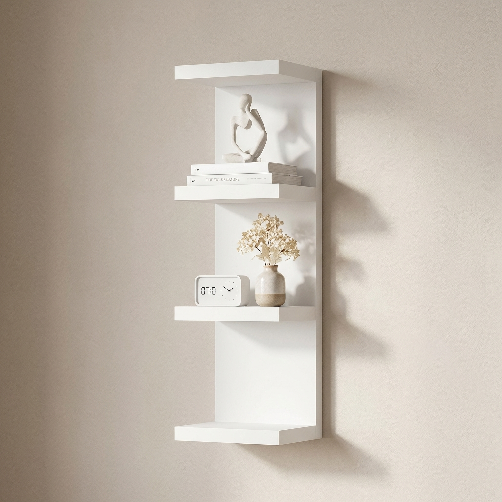 Изображение товара Настенная полка Фора 100Е 30х97 см со скрытым креплением белый ДСП