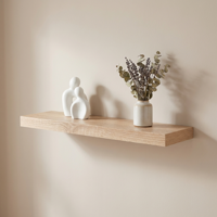 Изображение товара Настенная полка из МДФ 60x23.5 см со скрытым креплением цвет дуб