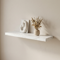 Изображение товара Настенная полка KONSENSA светлый МДФ 80x23.5 см скрытое крепление стильная прочная