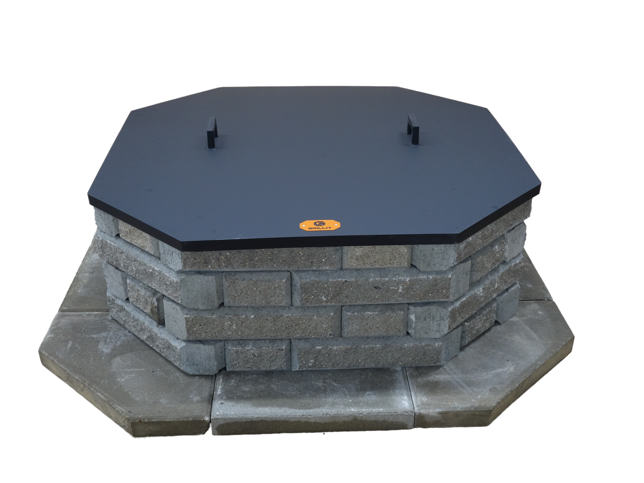 Изображение товара Костровой очаг Grillit 120x120x40 см 4 ряда серый Изображение товара Костровой очаг Grillit 120x120x40 см 4 ряда серый
