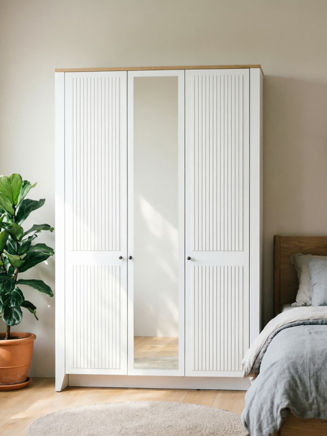 Изображение товара Шкаф распашной Монтана 144x223 см белый дуб Гамильтон Столплит