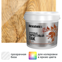 Изображение товара Лак паркетный Akvateks акриловый полуматовый бесцветный 0.75 л