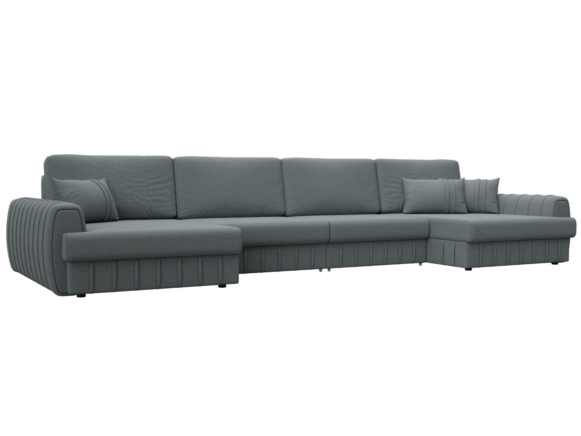 Изображение товара П-образный диван Лига-057 НПБ Лонг с механизмом еврокнижка и ящиками