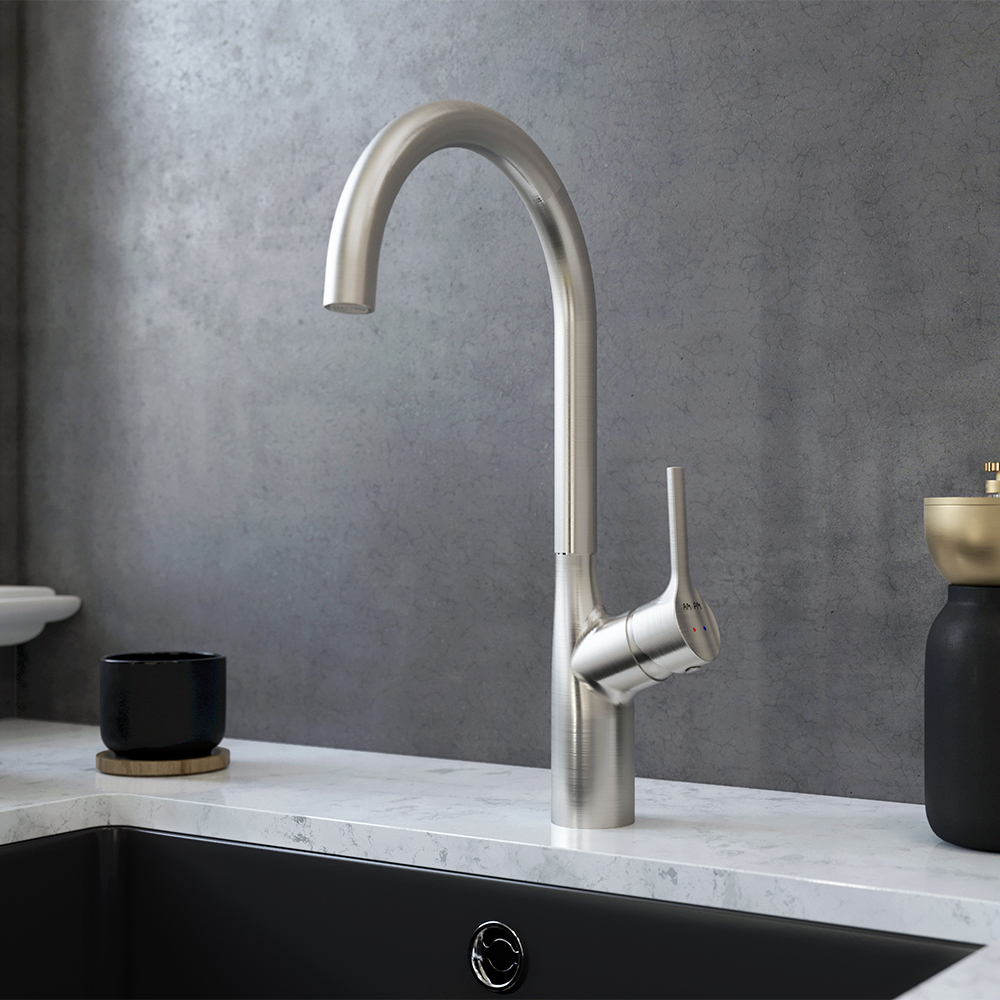 Изображение товара Смеситель для кухни Am pm Spike сатин 10 лет гарантии