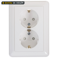 Изображение товара Розетка двойная встраиваемая Systeme Electric W59 с заземлением со шторками цвет белый RS16-255-18 Изображение товара Розетка двойная встраиваемая Systeme Electric W59 с заземлением со шторками цвет белый RS16-255-18