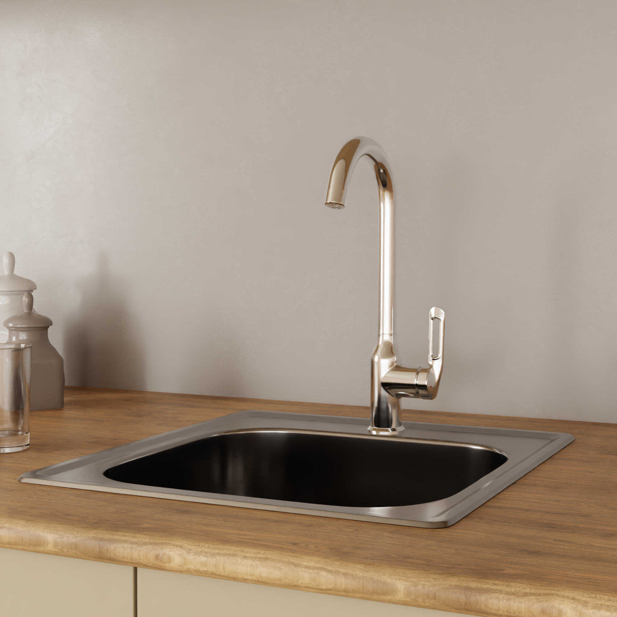 Изображение товара Смеситель для кухни Haiba HB HB70825 общая высота 37.5 см цвет хромированный