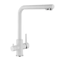 Изображение товара Смеситель OSGARD Luzza для кухни — нержавеющая сталь, 34.9 см, однорычажный, белый жасмин