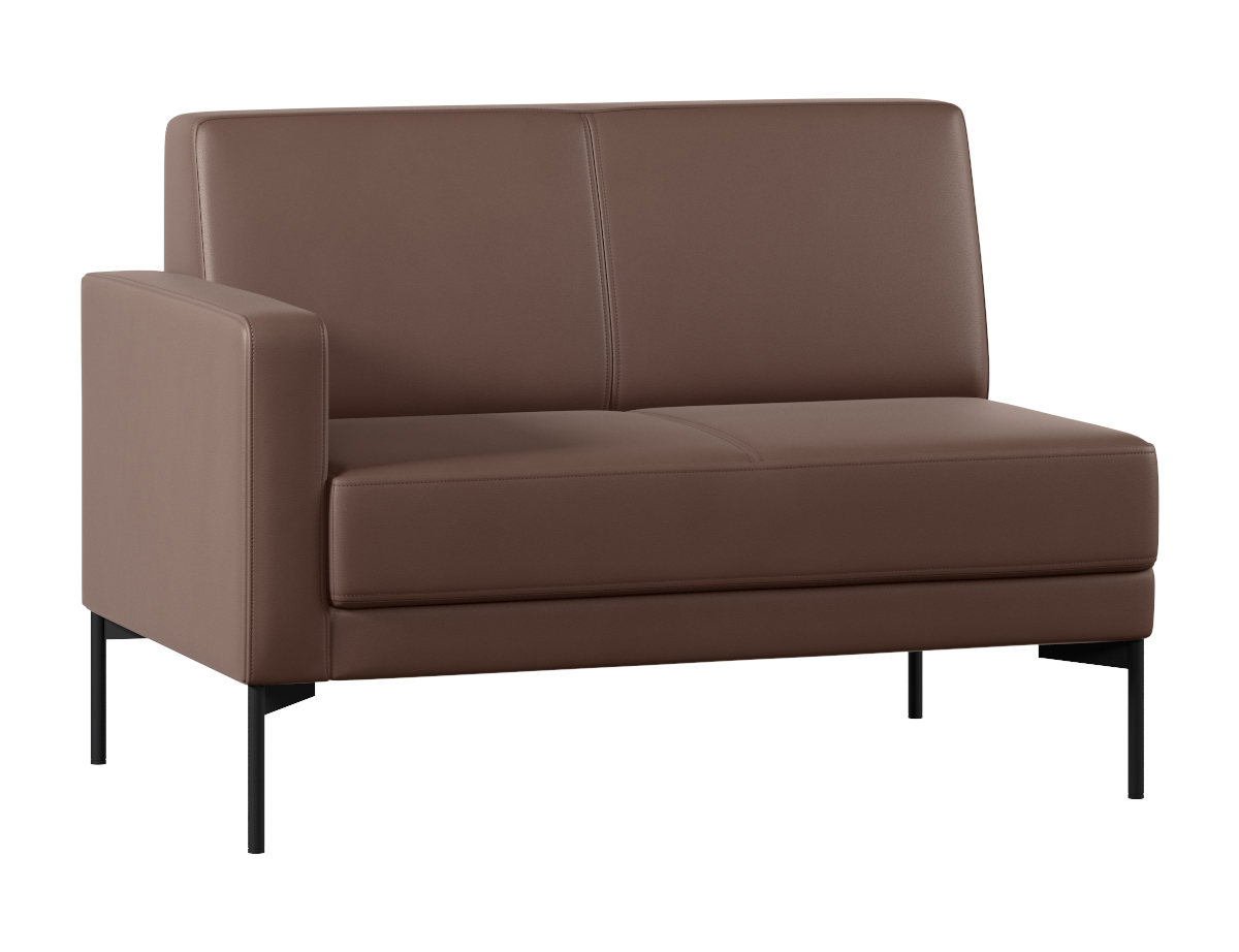 Изображение товара Диван модульный Проектика Статус правый 127x84x80 см эко-кожа цвет коричневый Изображение товара Диван модульный Проектика Статус правый 127x84x80 см эко-кожа цвет коричневый