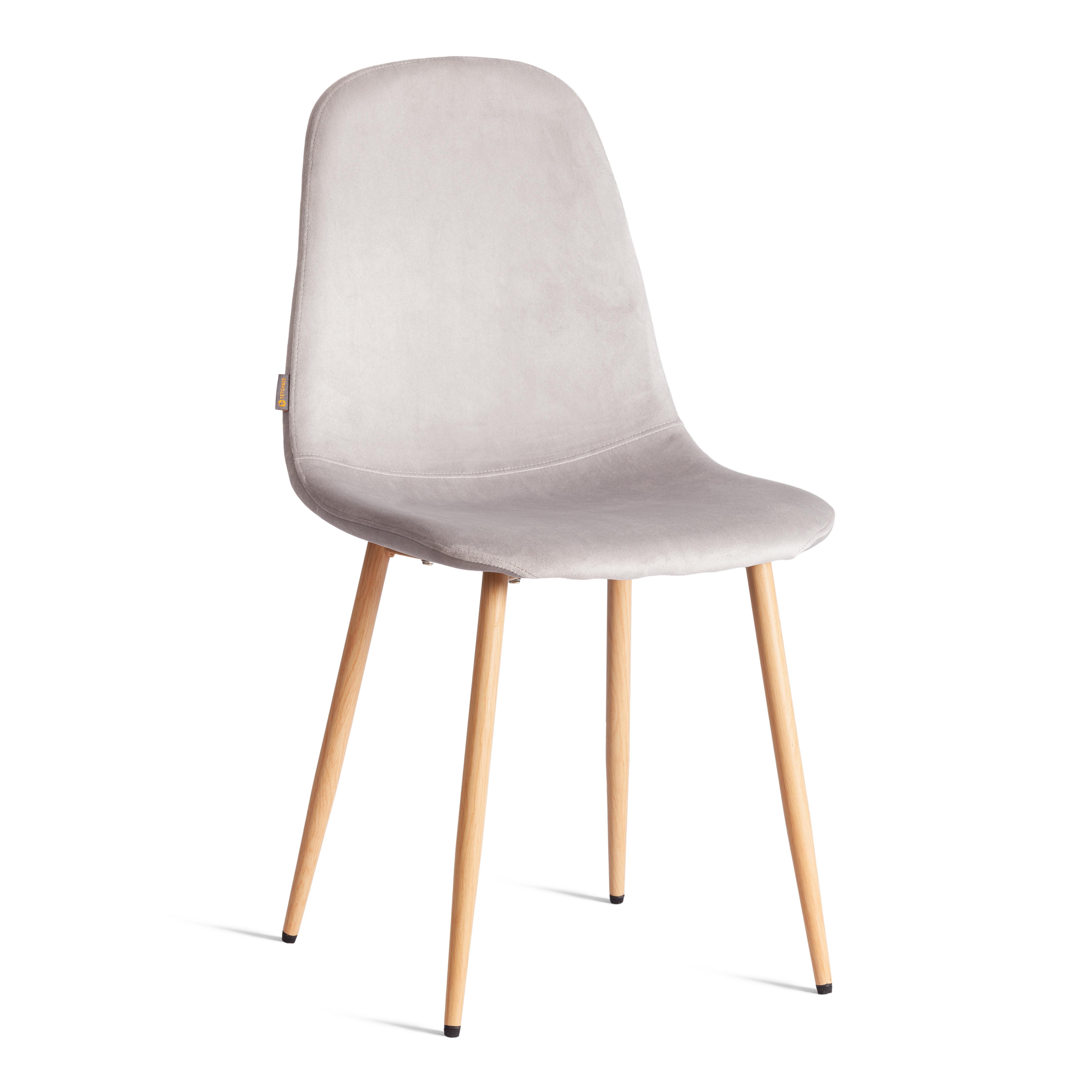 Изображение товара Кухонный стул Tetchair Breeze 44x86x53 см велюр цвет светло-серый/натуральный Изображение товара Кухонный стул Tetchair Breeze 44x86x53 см велюр цвет светло-серый/натуральный