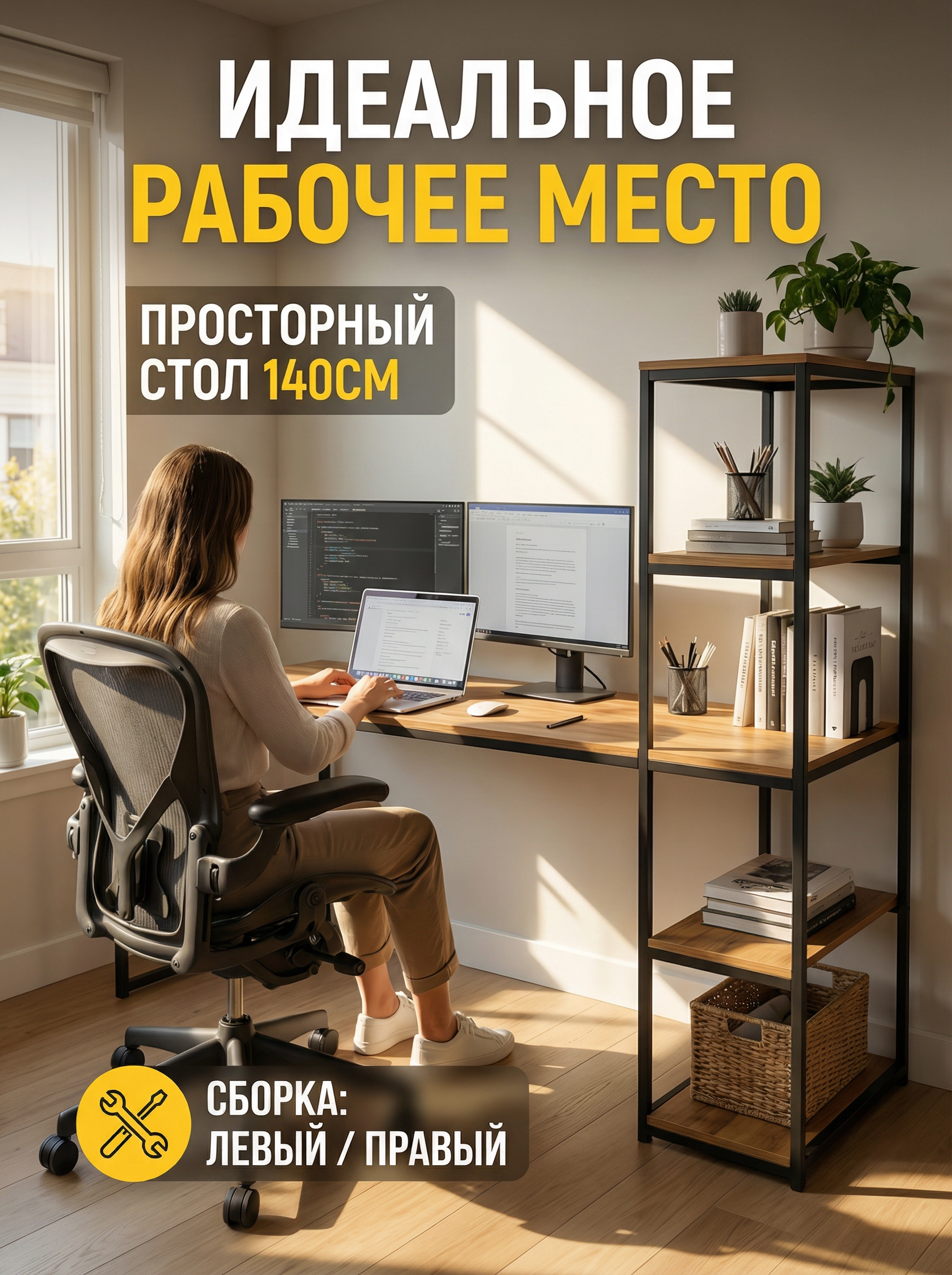 Изображение товара Стол письменный Grostat home Edward 140x75 см светло-коричневый