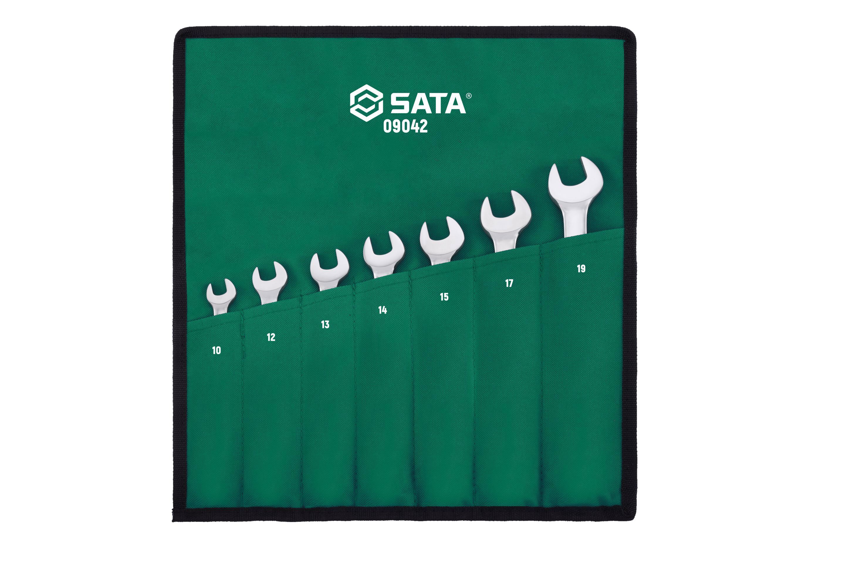 Изображение товара Набор ключей SATA 09042 Комбинированные 10-19 мм Изображение товара Набор ключей SATA 09042 Комбинированные 10-19 мм