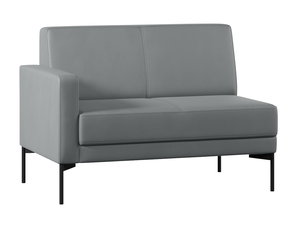 Изображение товара Диван модульный Проектика Статус правый 127x84x80 см эко-кожа цвет серый Изображение товара Диван модульный Проектика Статус правый 127x84x80 см эко-кожа цвет серый