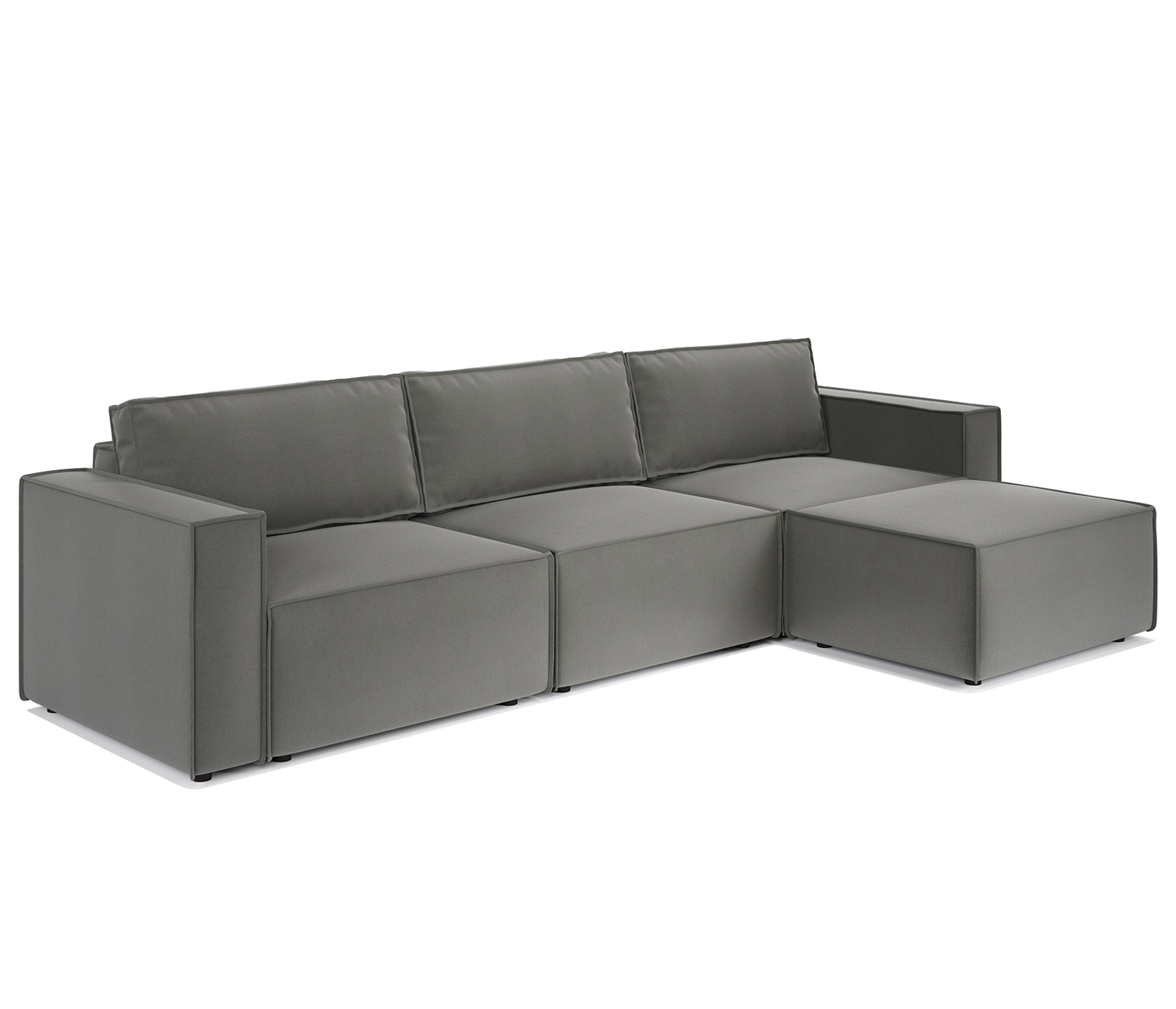 Изображение товара Модульный диван Гамма Шарм правый 327x70x170 см велюр серый стильный современный Изображение товара Модульный диван Гамма Шарм правый 327x70x170 см велюр серый стильный современный