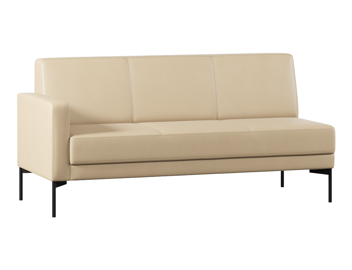 Изображение товара Диван модульный Проектика Статус правый 185x84x80 см эко-кожа цвет бежевый Изображение товара Диван модульный Проектика Статус правый 185x84x80 см эко-кожа цвет бежевый