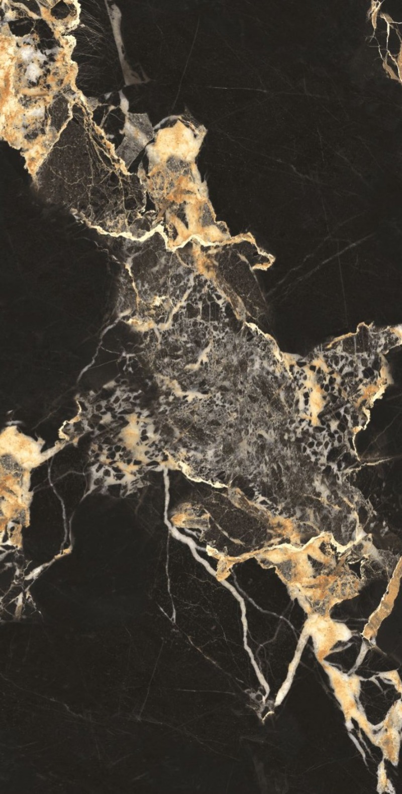 Изображение товара Керамогранит SAL SAPIENTE BIG STONE 60x120 черный с золотыми прожилками