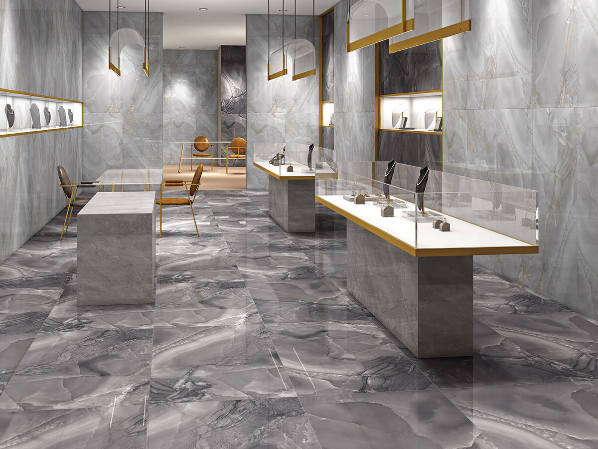 Изображение товара Керамогранит Kerald Calix Onyx Calix Onyx 60x120 см цвет темно-серый