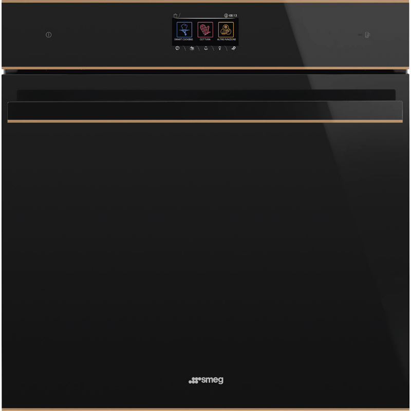 Изображение товара Встраиваемый духовой шкаф Smeg SOP6604S2PNR 59.7x59.2x54.8 см цвет черный, золотистый