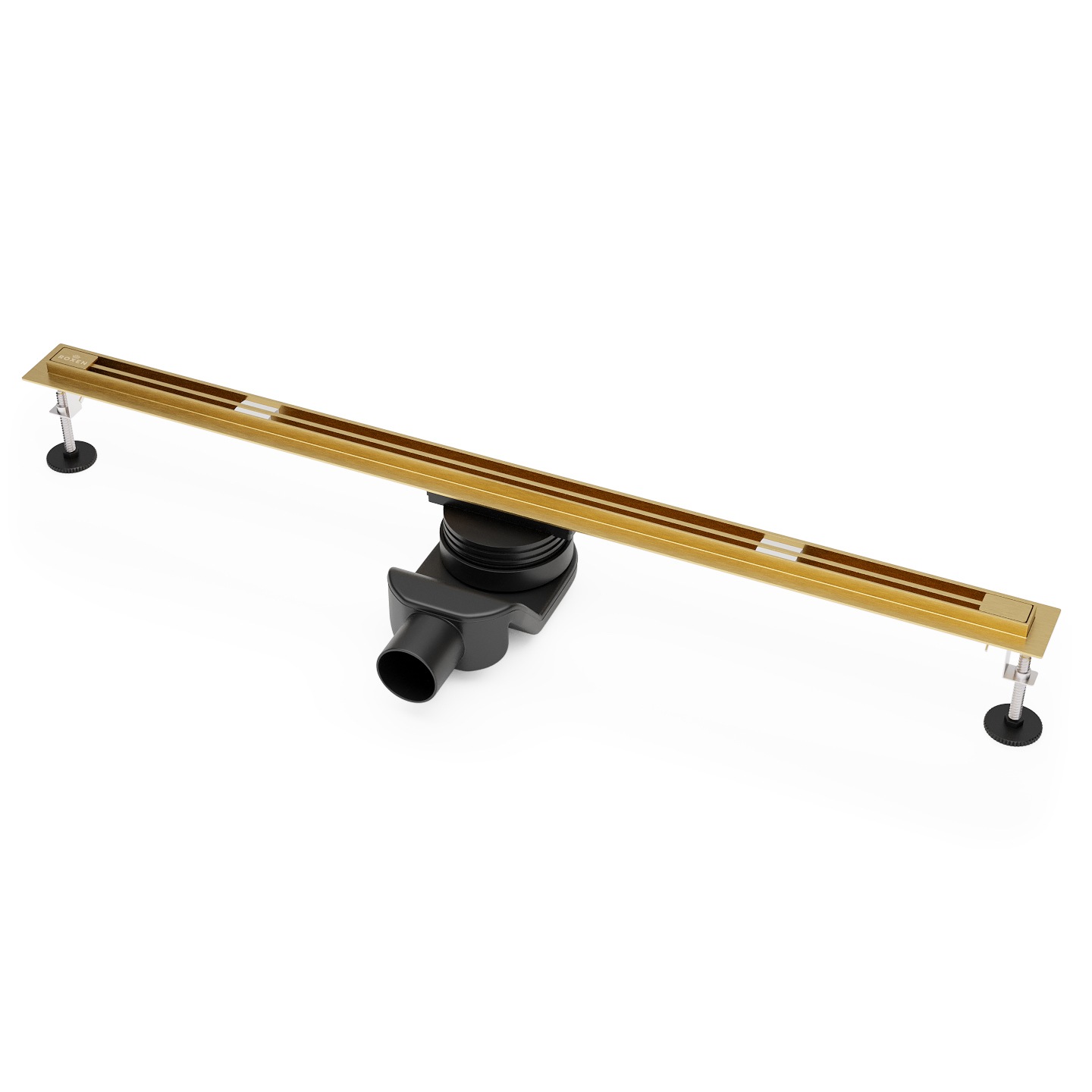 Изображение товара Душевой трап Roxenbath Slim Gold с комбинированным затвором, горизонтальный слив, 800x25 мм