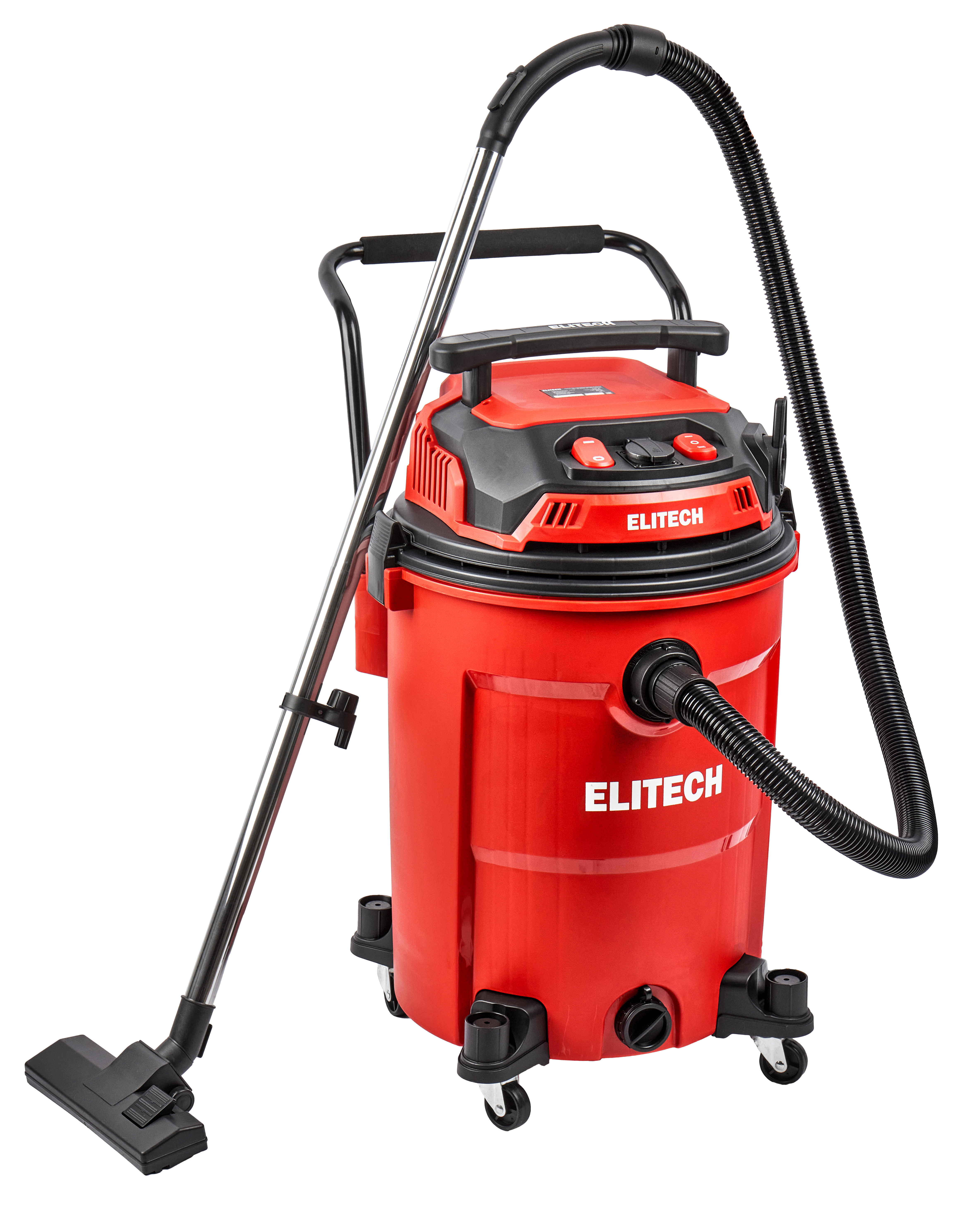 Изображение товара Строительный пылесос Elitech ПС 24-60А2 2400 Вт 60 л для сухой и влажной уборки