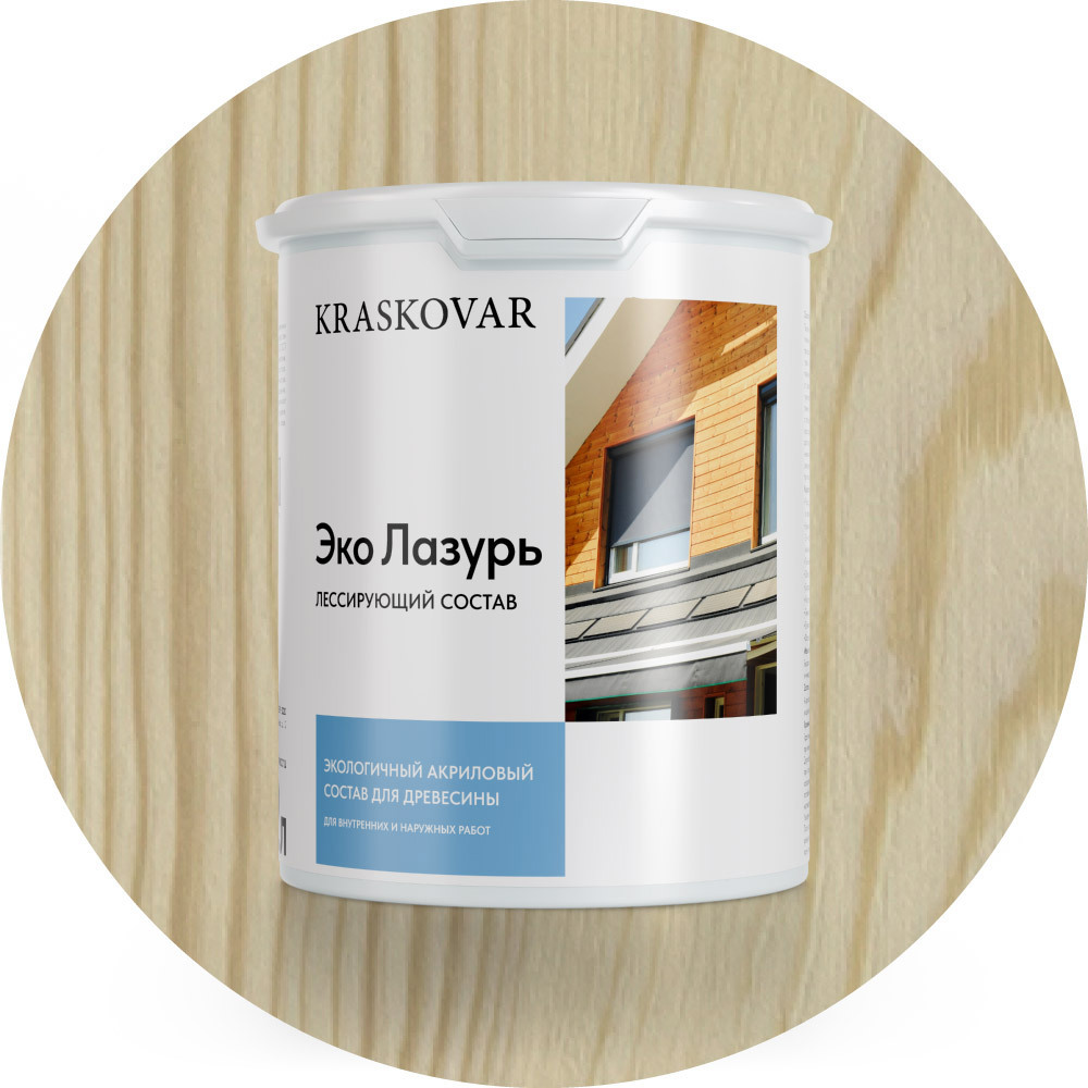 Изображение товара Пропитка для древесины Kraskovar Эко Лазурь цвет бесцветный 2л