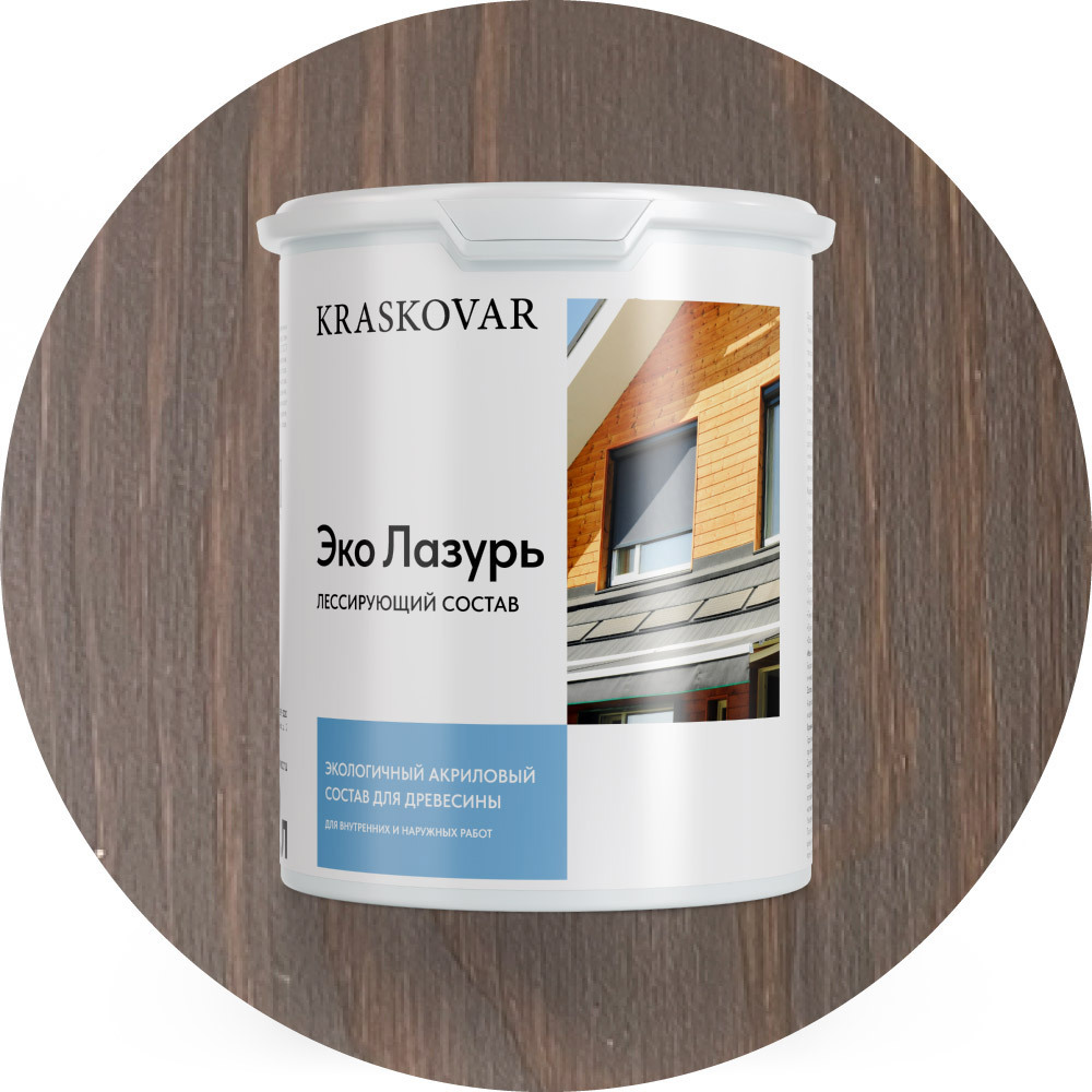 Изображение товара Пропитка для древесины Kraskovar Эко Лазурь цвет палисандр 2л