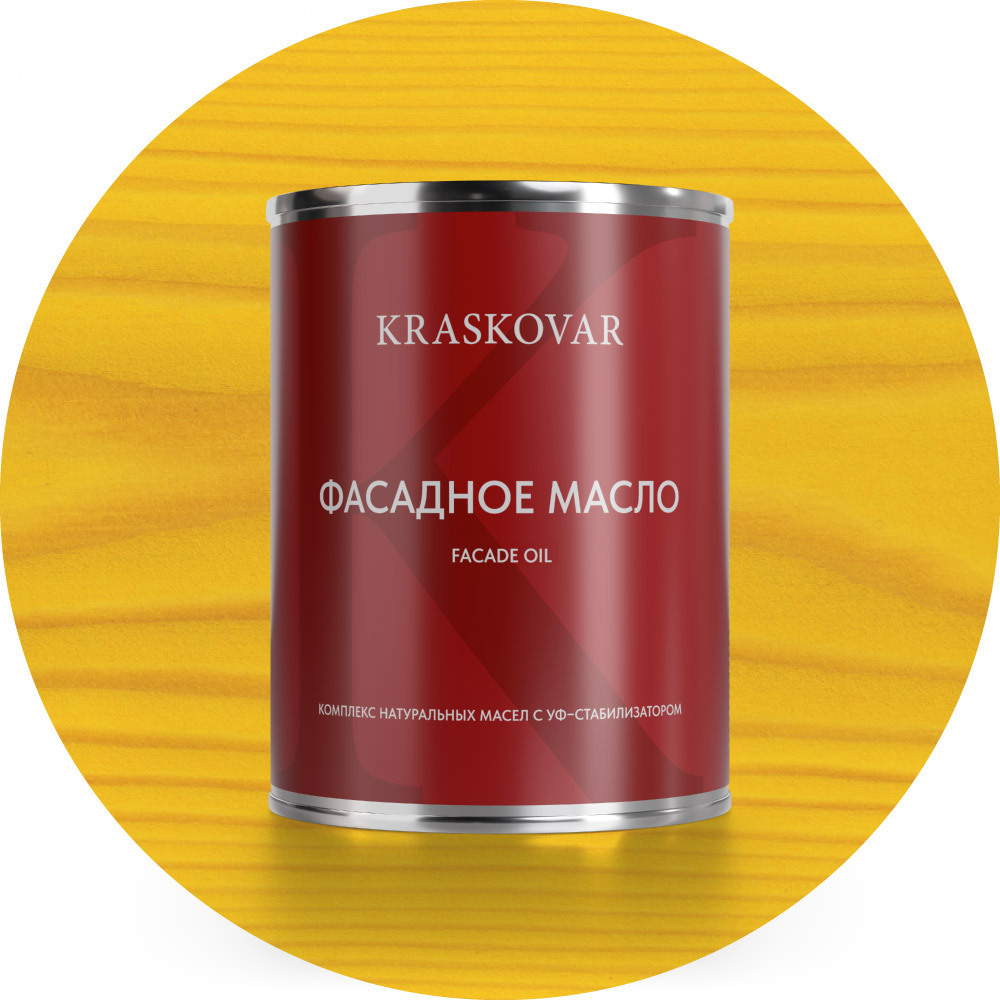 Изображение товара Масло фасадное Kraskovar цвет сочная дыня 0.75л