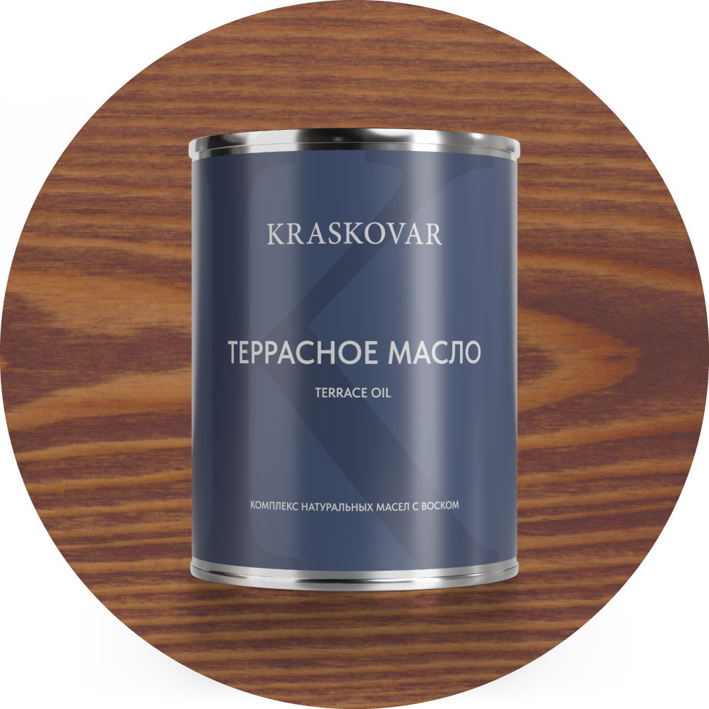 Изображение товара Масло террасное Kraskovar цвет гранатовый 0.75л